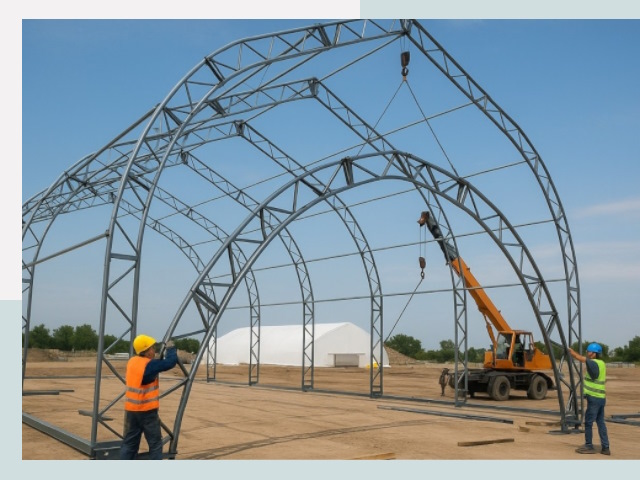 Монтаж ангаров в Балаково от 611 руб. - Надежно и быстро